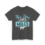 This Boy Loves Mules Animal Lover T-Shirt - Dark Heather