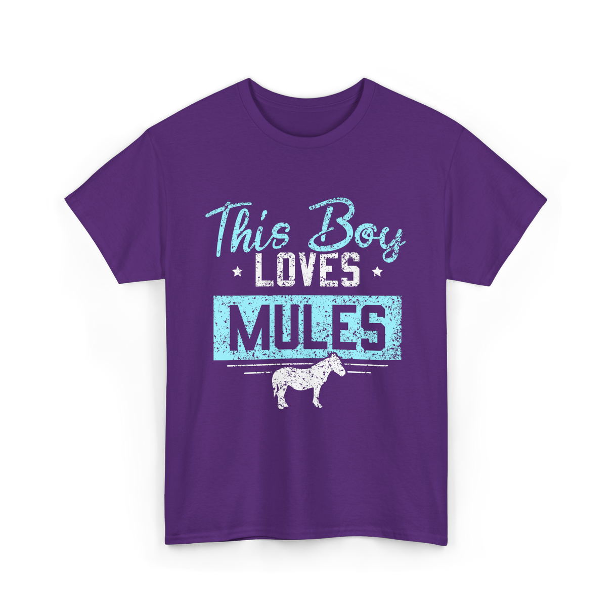 This Boy Loves Mules Animal Lover T-Shirt - Purple