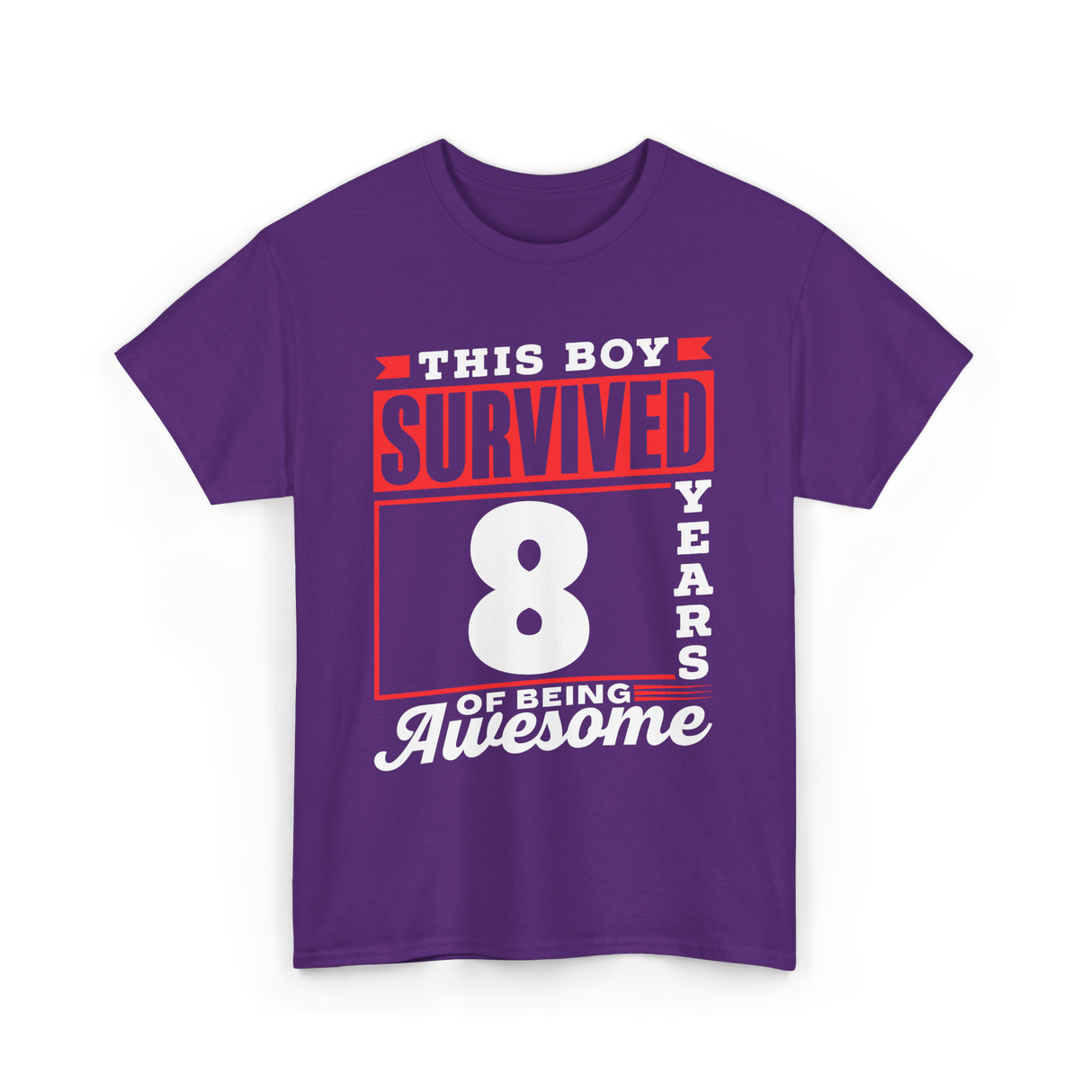 This Boy Survived Awesome Boys Birthday T-Shirt - Purple