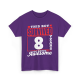 This Boy Survived Awesome Boys Birthday T-Shirt - Purple