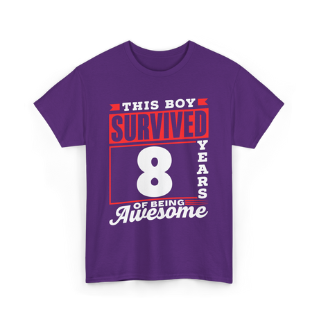 This Boy Survived Awesome Boys Birthday T-Shirt - Purple