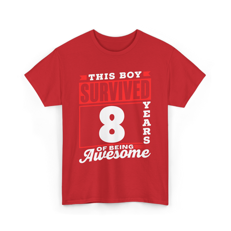 This Boy Survived Awesome Boys Birthday T-Shirt - Red