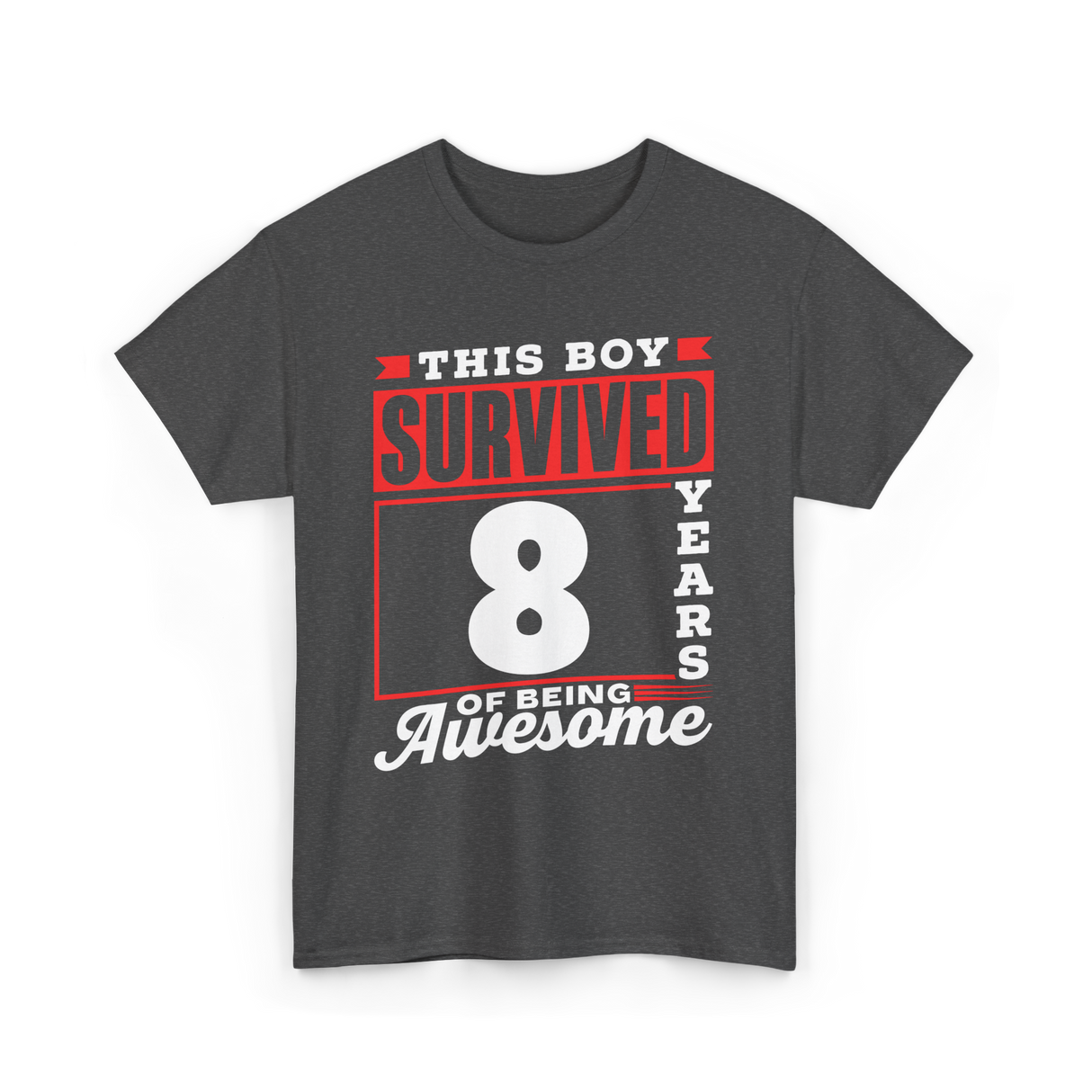 This Boy Survived Awesome Boys Birthday T-Shirt - Dark Heather