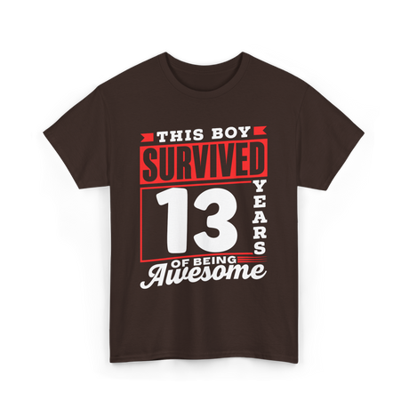 This Boy Survived Boys Birthday T-Shirt - Dark Chocolate