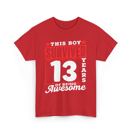 This Boy Survived Boys Birthday T-Shirt - Red