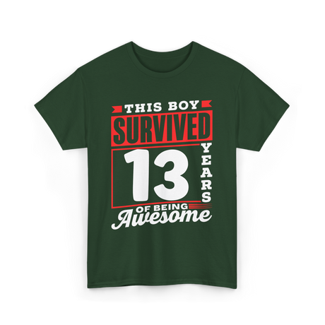 This Boy Survived Boys Birthday T-Shirt - Forest Green