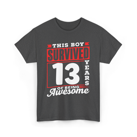 This Boy Survived Boys Birthday T-Shirt - Dark Heather