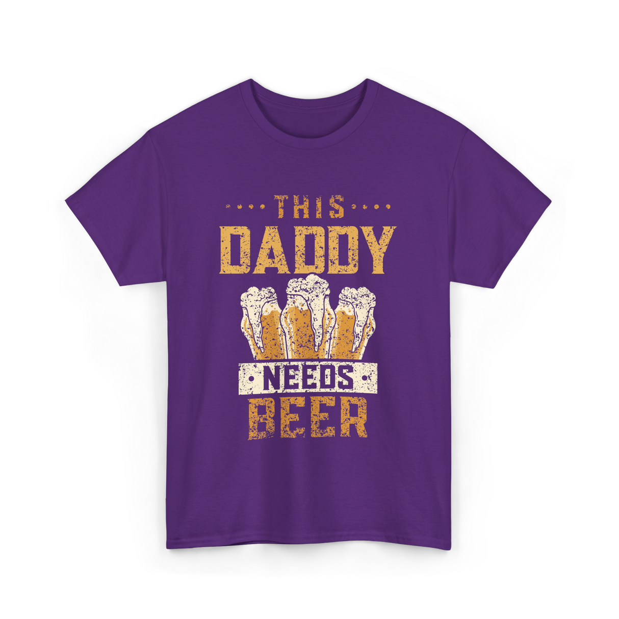 This Daddy Needs Beer Beer Dad T-Shirt - Purple