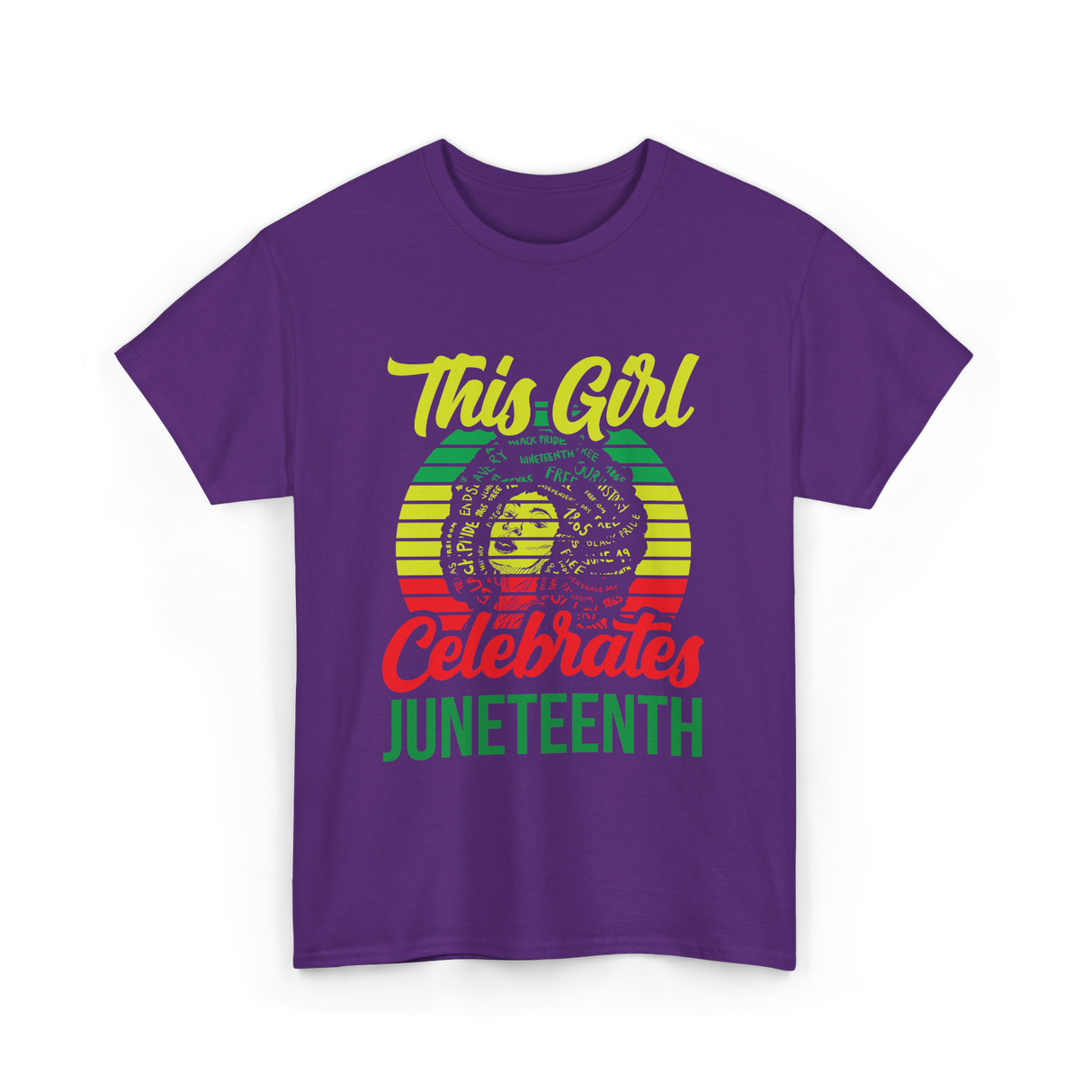 This Girl Celebrates Juneteenth T-Shirt - Purple