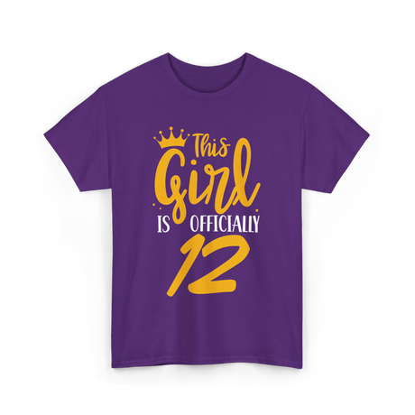 This Girl Is 12 Birthday Girl T-Shirt - Purple