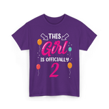 This Girl Is 2 Birthday Girls T-Shirt - Purple