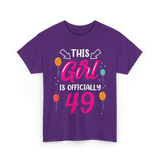 This Girl Is 49 Birthday Celebration T-Shirt - Purple