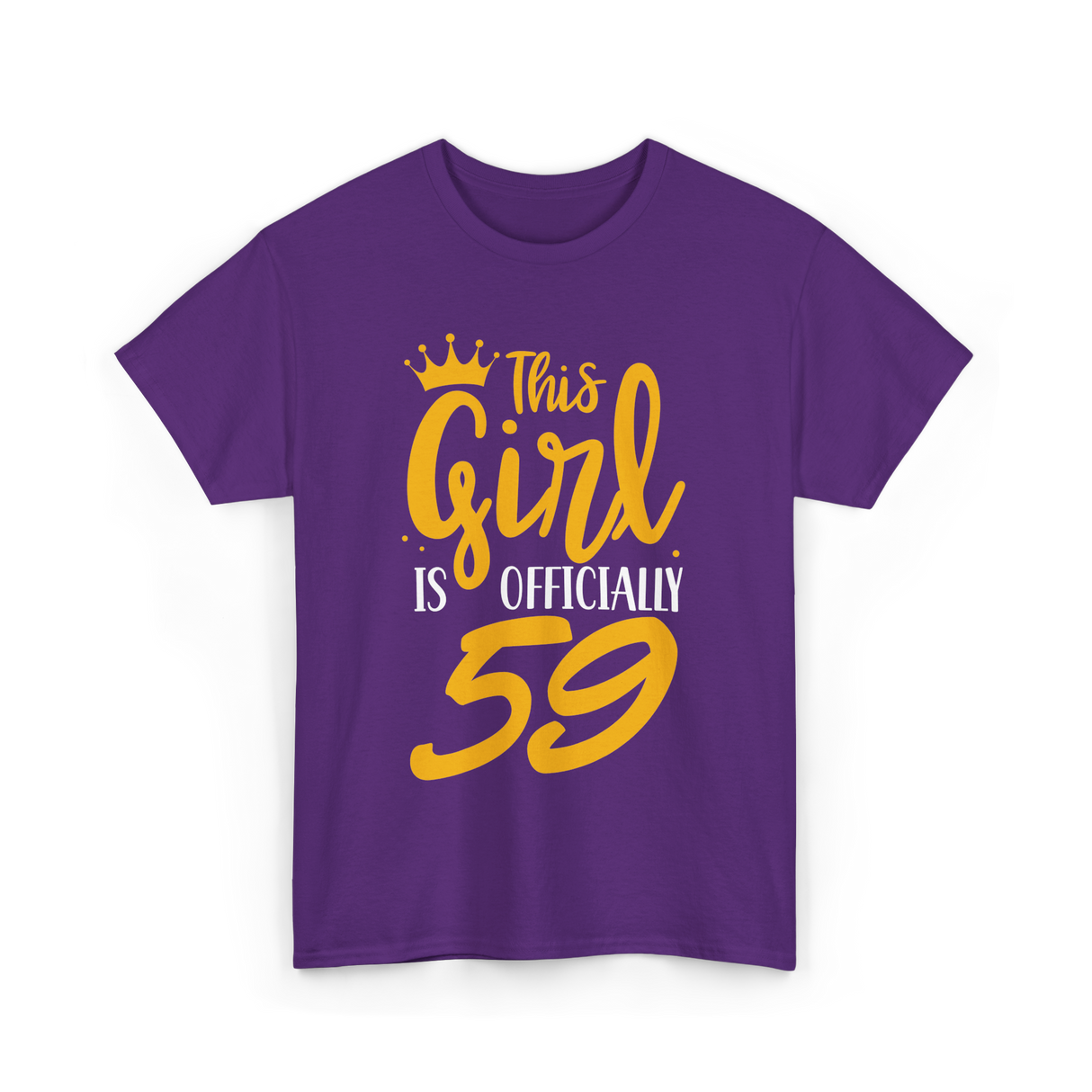 This Girl Is 59 Birthday T-Shirt - Purple