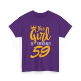 This Girl Is 59 Birthday T-Shirt - Purple