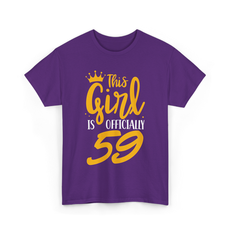 This Girl Is 59 Birthday T-Shirt - Purple