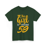 This Girl Is 59 Birthday T-Shirt - Forest Green