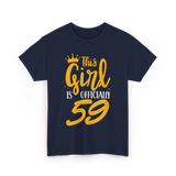 This Girl Is 59 Birthday T-Shirt - Navy