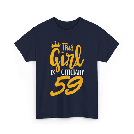 This Girl Is 59 Birthday T-Shirt - Navy