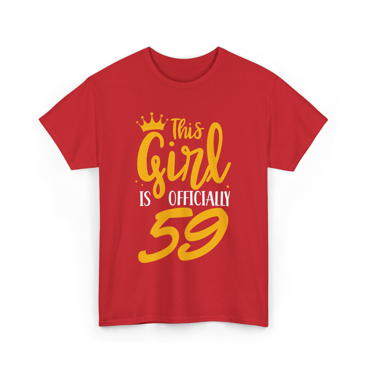 This Girl Is 59 Birthday T-Shirt - Red