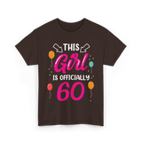 This Girl Is 60 Birthday Girls T-Shirt - Dark Chocolate