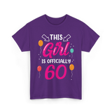 This Girl Is 60 Birthday Girls T-Shirt - Purple