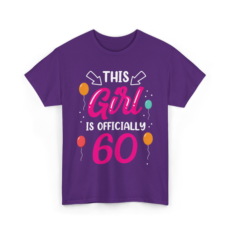 This Girl Is 60 Birthday Girls T-Shirt - Purple