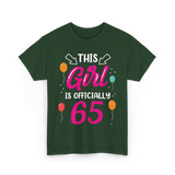 This Girl Is 65 Birthday Girls T-Shirt - Forest Green