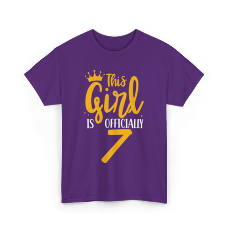 This Girl Is 7 Birthday Celebration T-Shirt - Purple