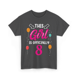 This Girl Is 8 Birthday Celebration T-Shirt - Dark Heather