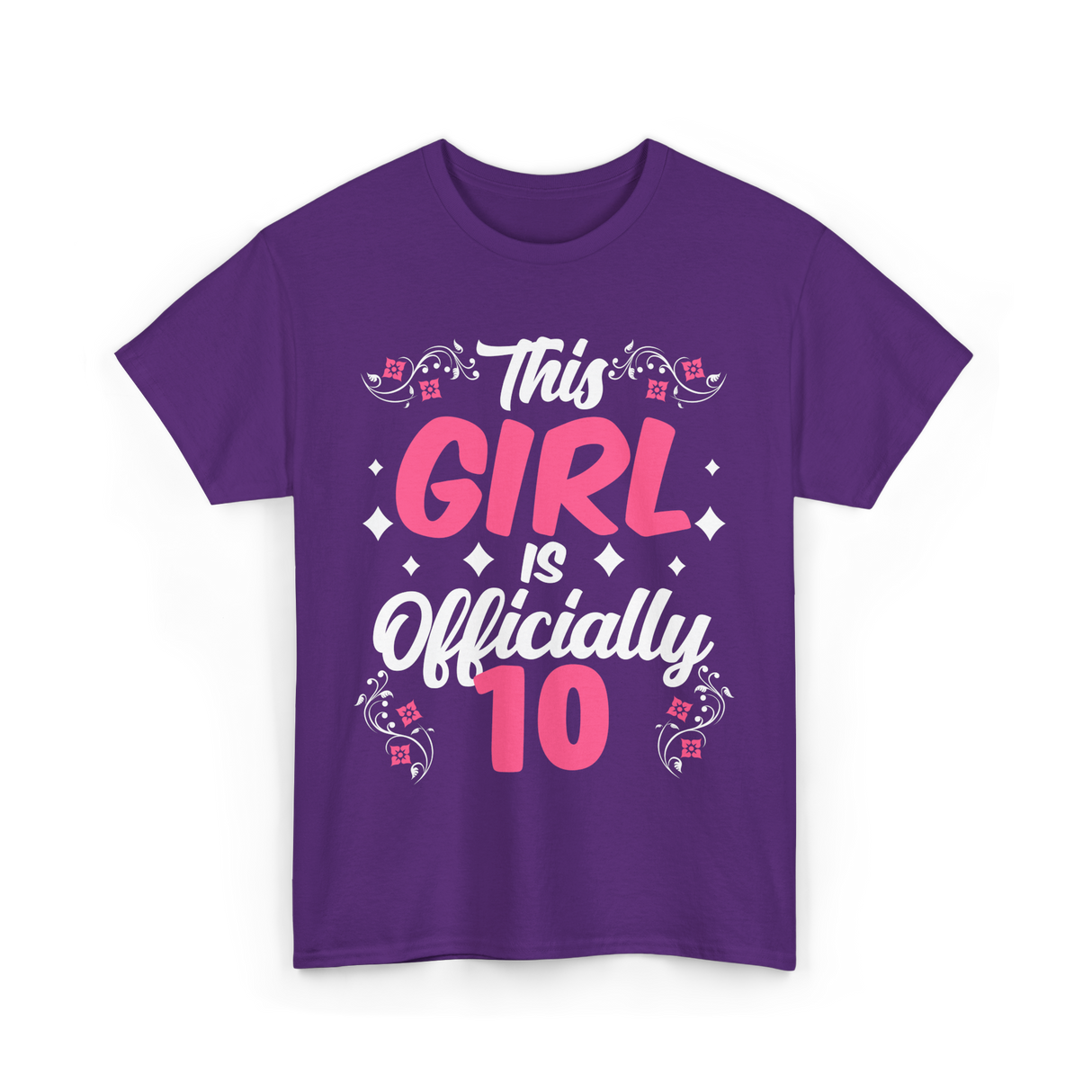 This Girl Is Officially 10 Birthday T-Shirt - Purple