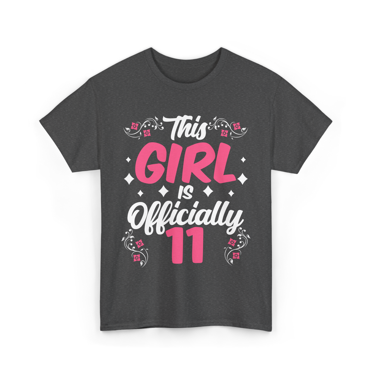 This Girl Is Officially 11 Birthday T-Shirt - Dark Heather