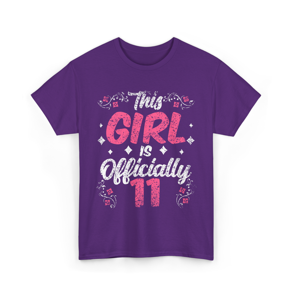 This Girl Is Officially 11 Birthday T-Shirt - Purple