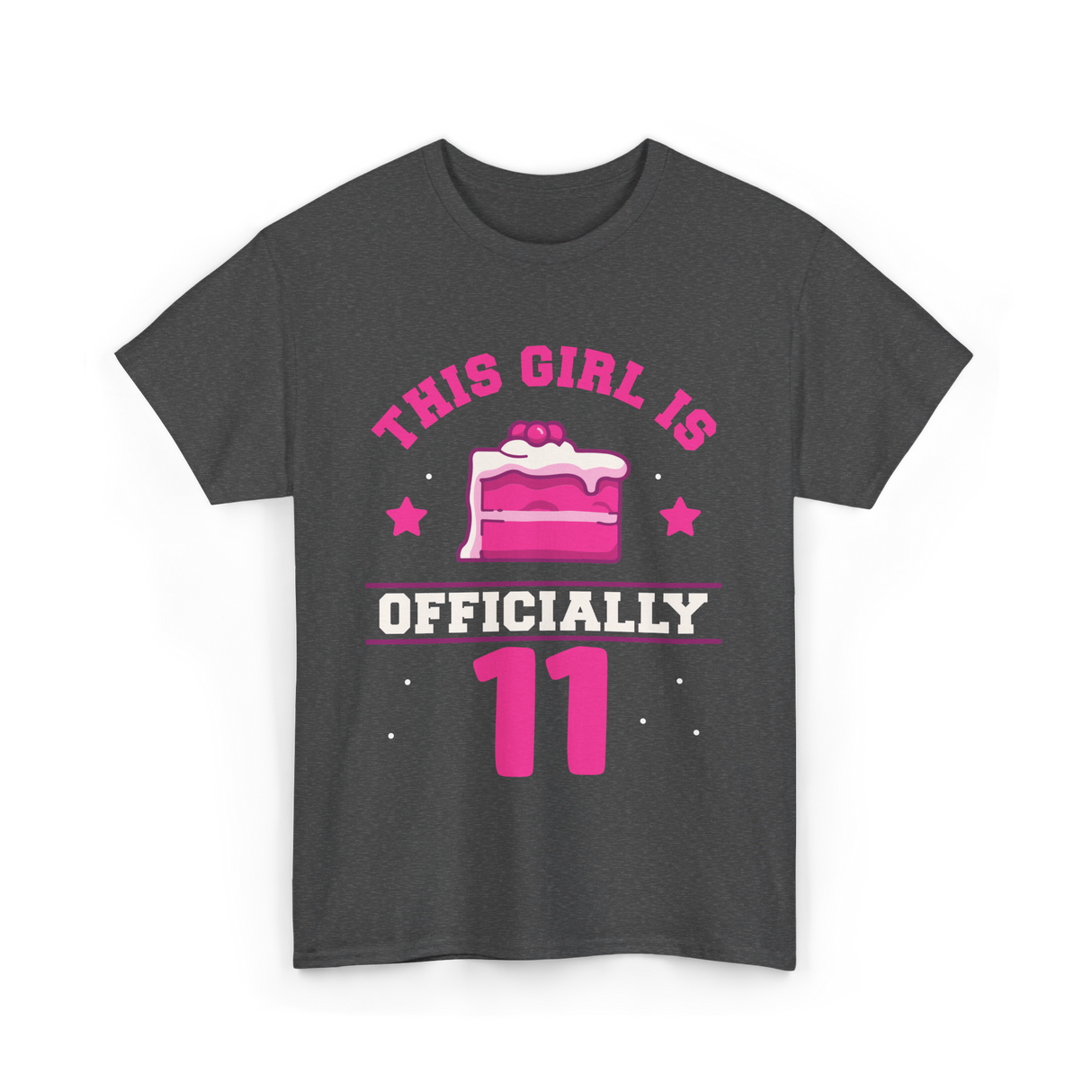 This Girl Is Officially 11 Birthday T-Shirt - Dark Heather