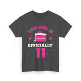 This Girl Is Officially 11 Birthday T-Shirt - Dark Heather