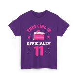 This Girl Is Officially 11 Birthday T-Shirt - Purple