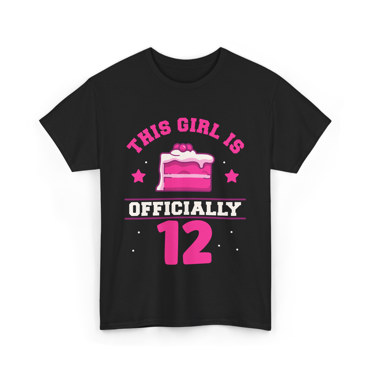 This Girl Is Officially 12 Birthday T-Shirt - Black