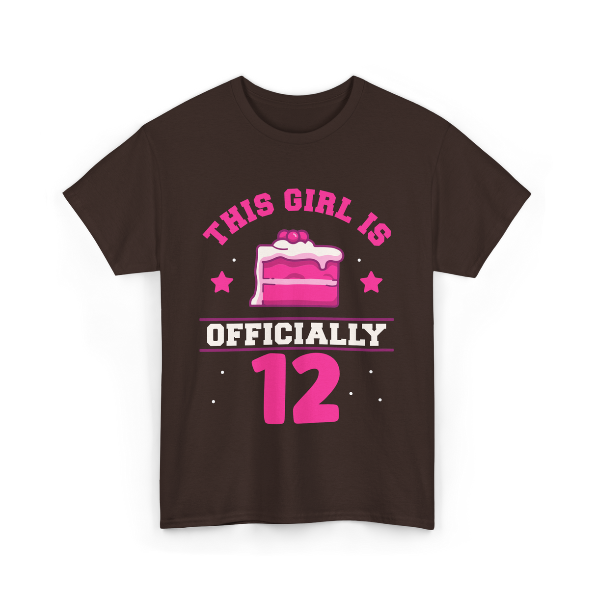 This Girl Is Officially 12 Birthday T-Shirt - Dark Chocolate