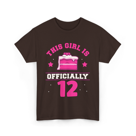 This Girl Is Officially 12 Birthday T-Shirt - Dark Chocolate