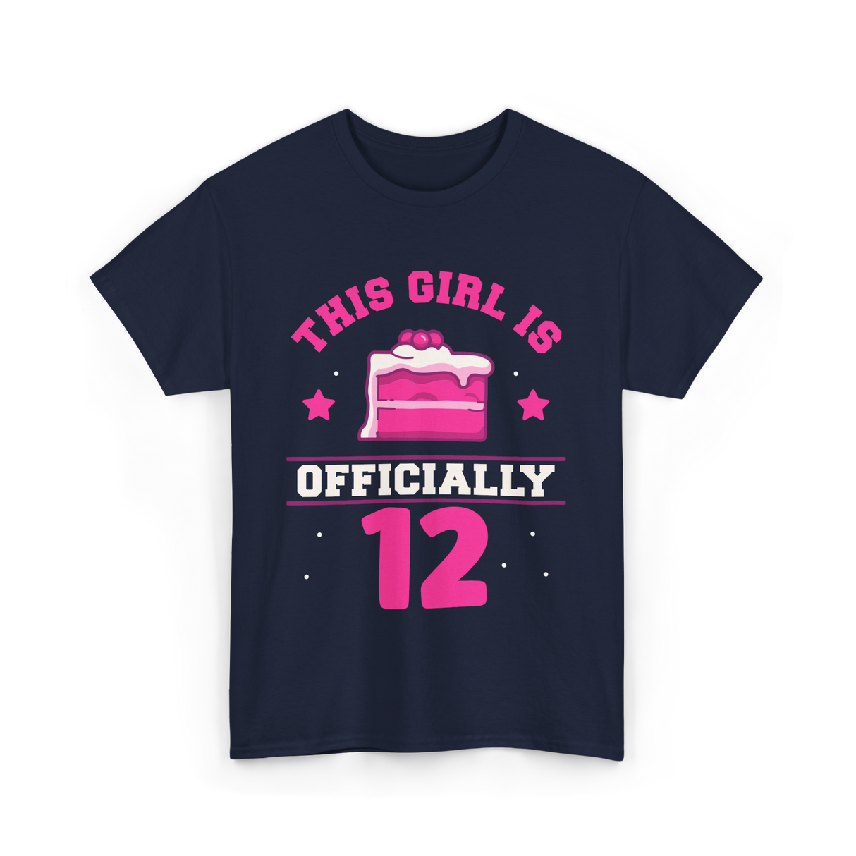 This Girl Is Officially 12 Birthday T-Shirt - Navy