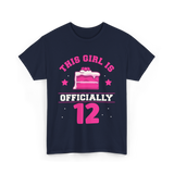 This Girl Is Officially 12 Birthday T-Shirt - Navy