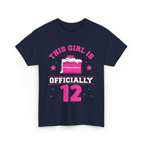 This Girl Is Officially 12 Birthday T-Shirt - Navy