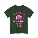 This Girl Is Officially 12 Birthday T-Shirt - Forest Green