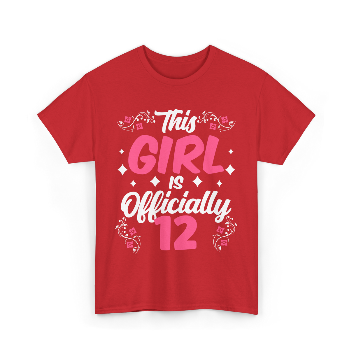 This Girl Is Officially 12 Birthday T-Shirt - Red