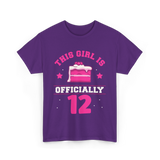 This Girl Is Officially 12 Birthday T-Shirt - Purple