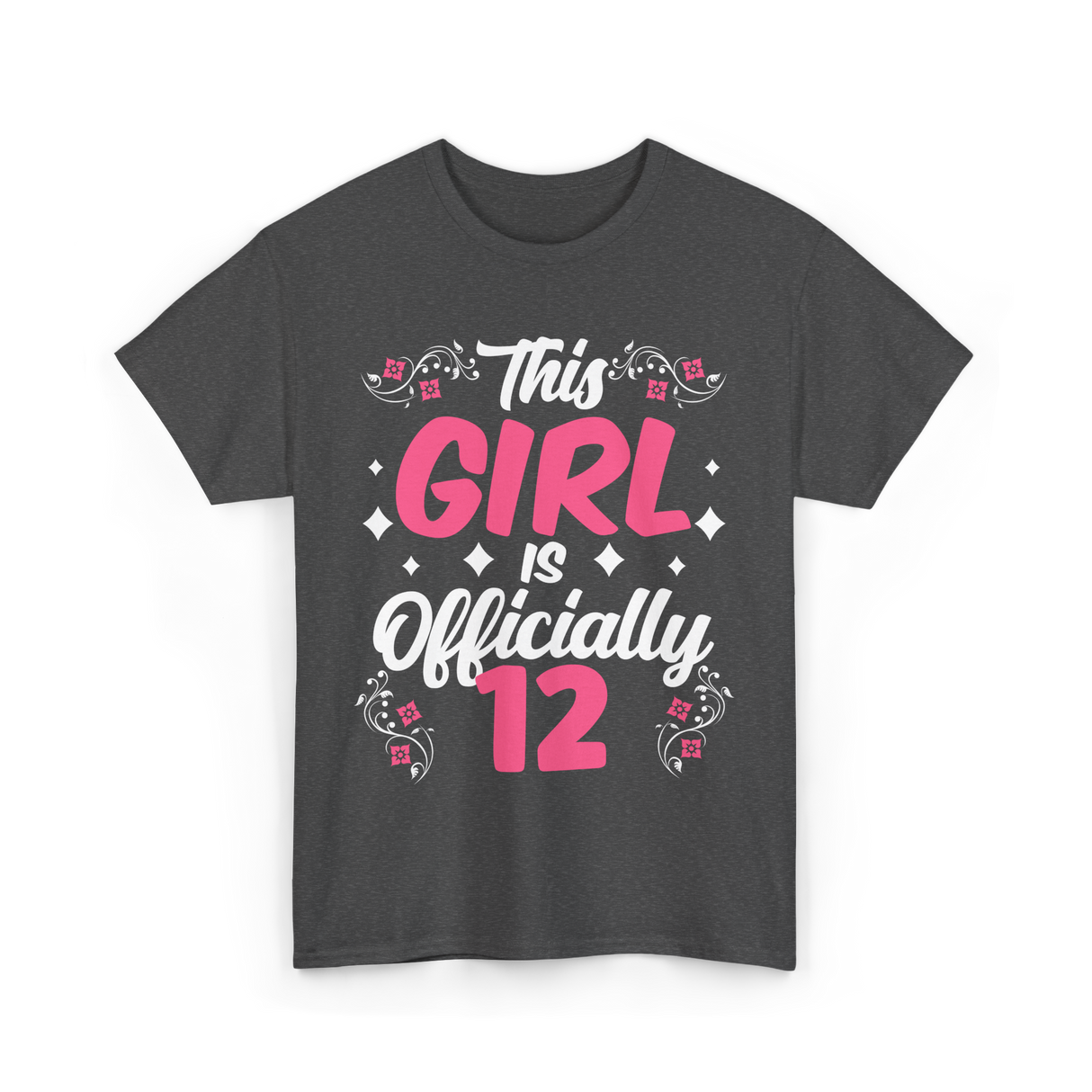 This Girl Is Officially 12 Birthday T-Shirt - Dark Heather