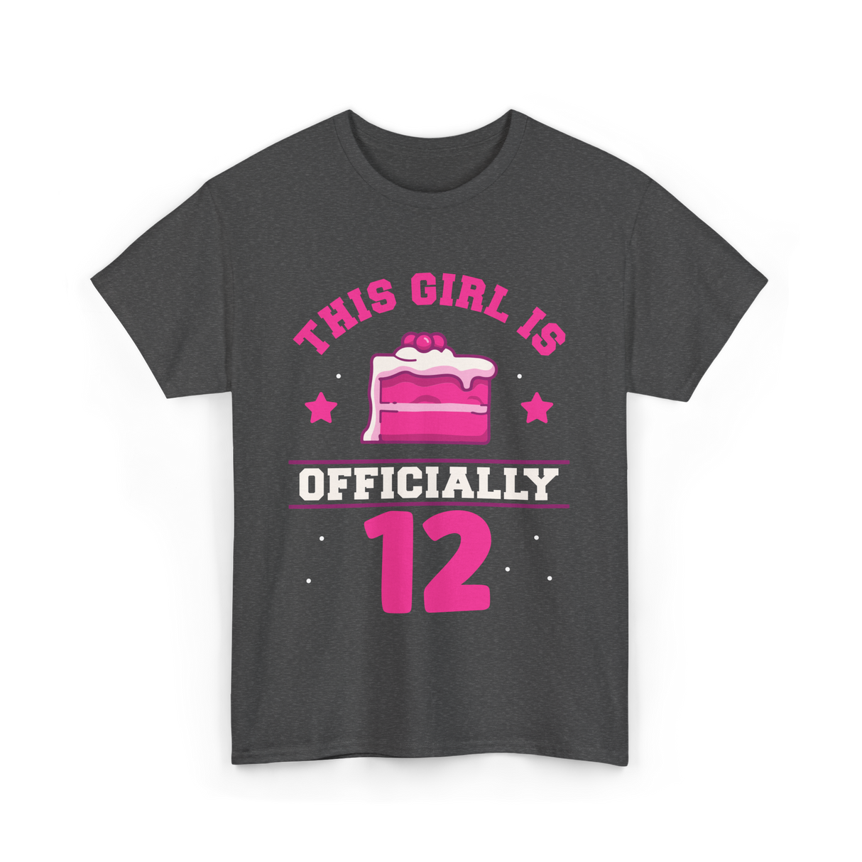 This Girl Is Officially 12 Birthday T-Shirt - Dark Heather