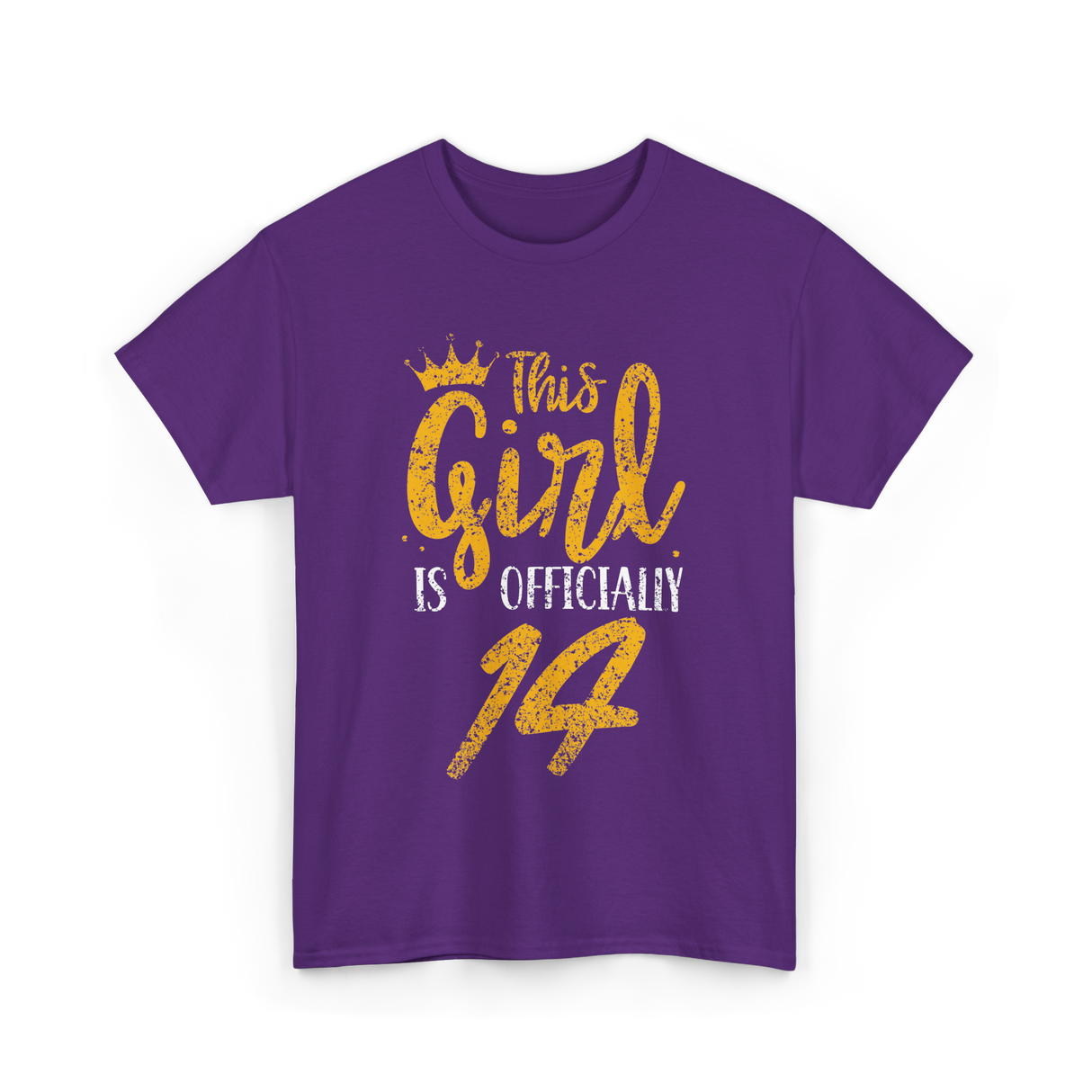 This Girl Is Officially 14 Birthday T-Shirt - Purple