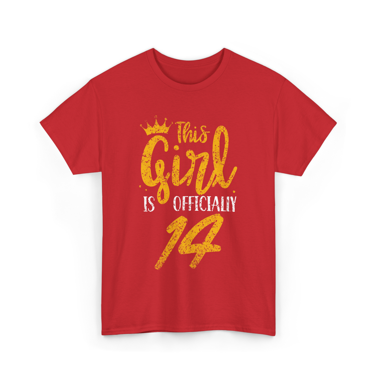 This Girl Is Officially 14 Birthday T-Shirt - Red