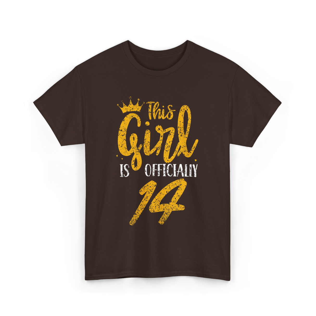 This Girl Is Officially 14 Birthday T-Shirt - Dark Chocolate