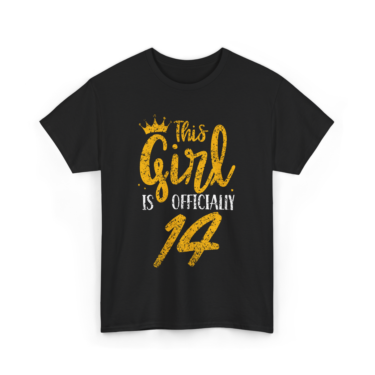 This Girl Is Officially 14 Birthday T-Shirt - Black